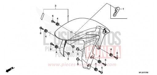 KOTFLUEGEL, VORNE CBR600RAC de 2012